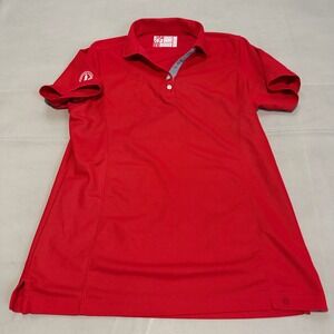 Chick-fil-A Team Official Oobe Red Polo Worker‎ Employee Shirt Women-M-6117